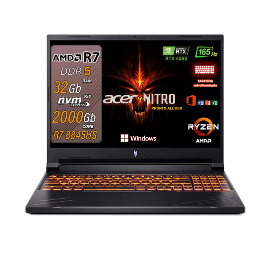 Acer Nitro V16 Gaming Laptop, Ryzen 7 8845HS
